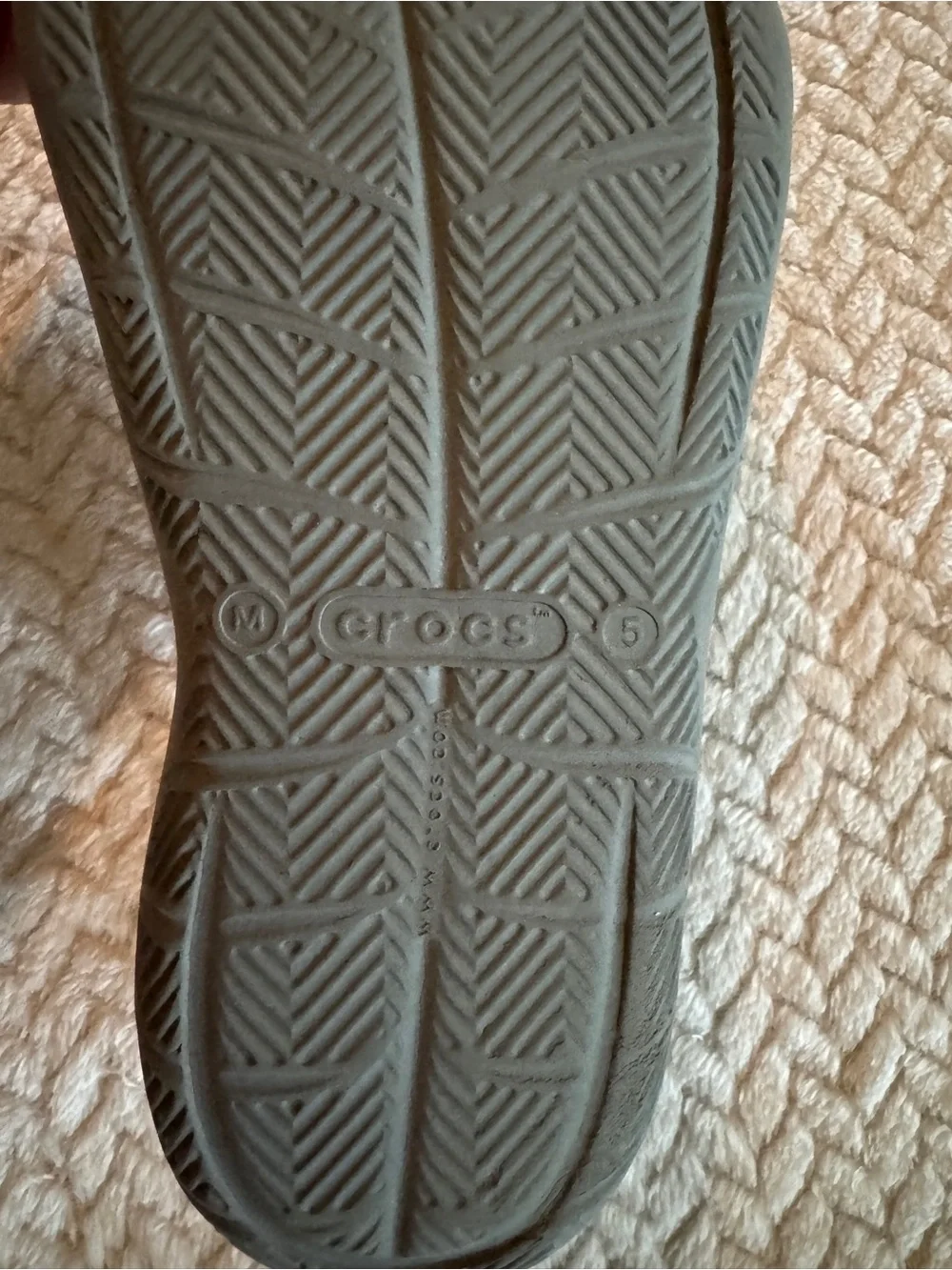 CROCS‎ Men’s Grey Swiftwater Wave Sandals Size 5